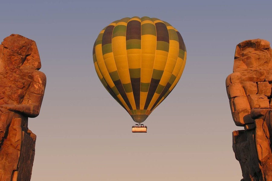 Hot-air ballooning over Luxor
